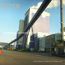 Aplicação de correia transportadora / correia curva para longa distância planas em indústrias de papel